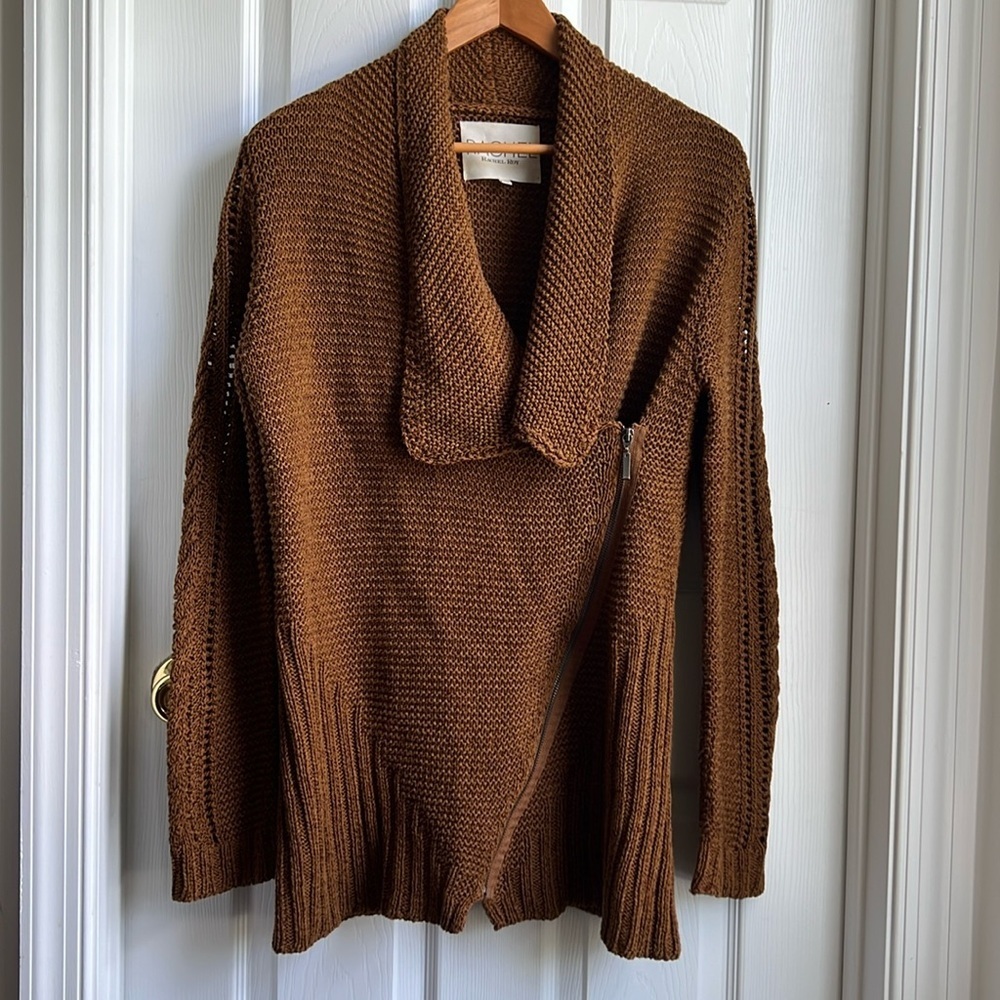 Rachel Roy Brown Cardigan Knit Sweater in women’s size L